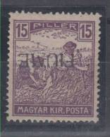 Italy Hungary Fiume 15 Filler Inverted Overprint Mi#13II 1918 MH * - Fiume & Kupa