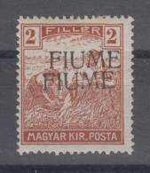 Italy Hungary Fiume 2 Filler DOUBLE Hand Overprint Mi#8II 1918 MH * - Fiume & Kupa