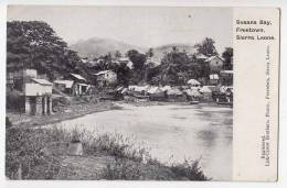 AFRICA SIERRA LEONE SUSANS BAY FREETOWN OLD POSTCARD - Sierra Leone