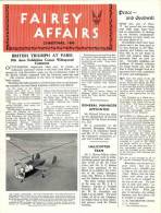 FAIREY AFFAIRS - Christmas 1946 - Avions , Bateaux  FAIREY - (SONACA)       (2885) - Inglés