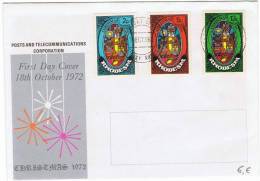 NOEL 56 - RHODESIE N° 217/19 Sur FDC CHRISTMAS 1972 - Rhodesia (1964-1980)