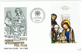 NOEL 67 - ALLEMAGNE BERLIN FDC Avec Bloc De Noël 1978 - 1959-1980