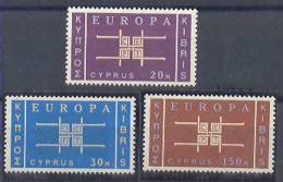 Cyprus Europa Cept Mi#225/7 1963 MNH ** - Gebraucht