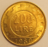 1980 - Italia 200 Lire   ------- - 200 Liras