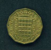 GREAT BRITAIN  -  1961  3 Pence  Circulated As Scan - Autres & Non Classés