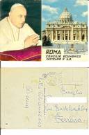 Roma: Concilio Ecumenico Vaticano II. Cartolina Ufficiale Viaggiata 1963 (Papa Giovanni XXIII) - San Pietro