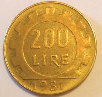 1981 - Italia 200 Lire   ------- - 200 Liras