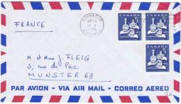 NOEL 76 - CANADA 2 Lettres Par Avion CHRISTMAS NOEL Pour La France - Storia Postale