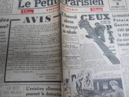 Le Petit Parisien Du 08/12/41 N° 23614 , Édition De Paris, 5 Heures (jauni, Petite Déchirure Centrale) - Le Petit Parisien