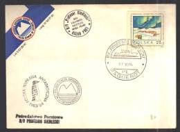 POLOGNE 1983 Lettre Illustrée Polaire Expédition Antartique - Storia Postale
