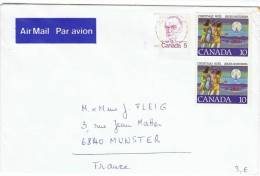 NOEL 79 - CANADA 2 Lettres Par Avion CHRISTMAS NOEL 1977 - Briefe U. Dokumente