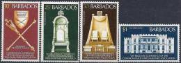 1977 BARBADES 434-37** Parlement, Bouclier - Barbados (1966-...)