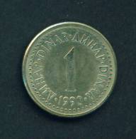 YUGOSLAVIA  -  1990  1 Dinar  Circulated As Scan - Joegoslavië