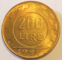 1991 - Italia 200 Lire     ------ - 200 Liras