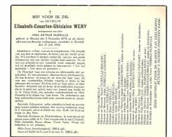 Elisabeth-cesarine-ghisla Ine Wery Geboren Te Brussel 1878 Als Slachtoffer Vaneen Droevige Oorlogsramp Te Kortrijk 1944 - Religione & Esoterismo