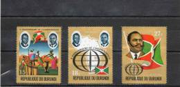 BURUNDI : 10 Ans De L´Indépendance : Prince Louid Rwagasore Et Président Michel Micombero; Carte Du Pays; Drapeau - Ungebraucht