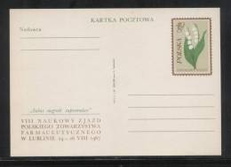 POLAND PC 1967 8TH POLISH PHARMACY CONGRESS MINT FLOWER CHEMIST PHARMACEUTICAL PHARMACEUTICALS - Pharmazie