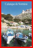 La Calanque De Sormiou Marseille Bateaux De Pêche Pointus Cabanons Près Morgiou Cassis - Südbezirke, Mazargues, Bonneveine, Pointe Rouge, Calanque-Felsen