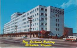 Richmond VA Virginia, New Seaboard Airline Railroad Building, Street Scene, Autos, C1950s Vintage Postcard - Richmond