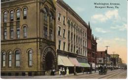 Newport News VA Virginia, Street Scene, Auto, C1910s Vintage Postcard - Newport News