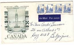 Canada  631 X4 Obl Sur Lettre - Briefe U. Dokumente