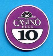 SLOVENIA, CASINO TOKEN, JETON, Casino Bled, Pre 1999, Rare 10  ATS Face Value - Casino