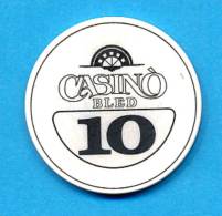 SLOVENIA, CASINO TOKEN, JETON, Casino Bled, Pre 1999, Rare 10  ATS Face Value - Casino
