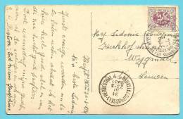 284 Op Kaart Met Stempel HEYST-AAN-ZEE Met Treinstempel (ambulant) BRUSSEL (BRUXELLES) - HERBESTHAL 4 - Bahnpoststempel