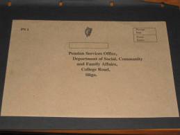 Brief Cover Ireland Irland Ungebraucht Unused Postage Paid Sligo Co. Sligo Pension Services - Brieven En Documenten