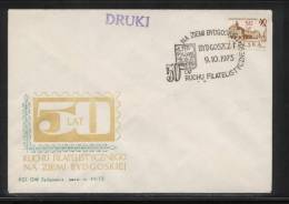 POLAND 1973 50 YEARS OF PHILATELY IN BYDGOSZCZ AREA COMMEMORATIVE COVER HERALDIC SHIELD - Briefe U. Dokumente