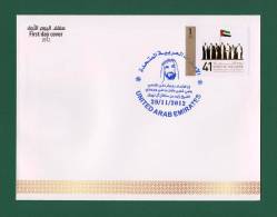 UAE - EMIRATES 2012 - 41 NATIONAL DAY FDC - FLAG - MNH AS SCAN - SHEIKH ZAYED BIN SULTAN AL NAHYAN - COVER - United Arab Emirates (General)