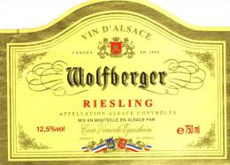 Etiquette Neuve De Vin De Alsace Riesling - Riesling