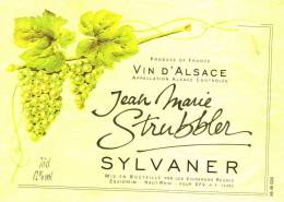 Etiquette De Vin De Alsace Sylvaner Strubbler - Witte Wijn