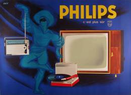 Cartel Affiche Poster Old Arts -  Philips Radio And Tv Poster (45x32 Cm. Aprox) - Sonstige & Ohne Zuordnung