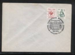 POLAND 1973 WARSAW MOSCOW STAMP EXPO COVER PALACE OF CULTURE STATUES - Covers & Documents