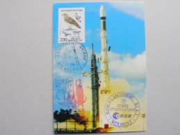 Start Ariane 3 SST 7.5.1985 Kourou, Mit Frankreich Mi.-Nr. 2464 Mit ESA-Cachet Und Ariane-Cachet - South America