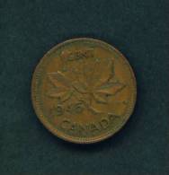 CANADA  -  1945  1 Cent  Circulated As Scan - Canada