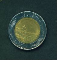 ITALY  -  1991  500 Lira  Circulated As Scan - 500 Lire