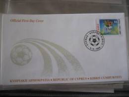 Cyprus 1998 FIFA World Cup FDC - Lettres & Documents