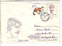 GOOD POLAND Postal Cover To ESTONIA 1985 - Good Stamped: Art ; Animal - Briefe U. Dokumente