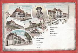 68 - GRUSS Aus NEUBREISACH - NEUF BRISACH - Litho Couleur Multivues - Neuf Brisach