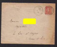 Entier N° 271, Enveloppe Semeuse Lignée 50 C – MARSEILLE 1920 Vers Le Lion D’Angers (bord Droit Jauni) - Buste Postali E Su Commissione Privata TSC (ante 1995)