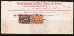 BRAZIL    26th May 1917 POSTAL RECEIPT REVENUE PAPER - Brieven En Documenten