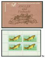 DDR  1988  Süßwasserfische  (1 MH ** (MNH) Kpl. )  Mi: MH 9 (7,50 EUR) - Carnets