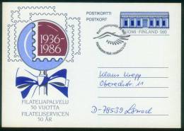 Finnland  1986  50 Jahre Philatelistischer Dienst  (1 Brief  Kpl. )  Mi: P 158 (3,00 EUR) - Ganzsachen