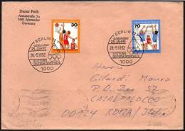 GERMANY BERLIN 1992 -  25th ANNIVERSARY GERMAN SPORTS AID FOUNDATION - OLYMPIC RINGS - MAILED ENVELOPE - Sommer 1992: Barcelone