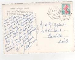 Cachet  Hexagonal Pointillé : " Méribel Les Allues  , Savoie "  / Carte De 1961 - Lettres & Documents