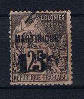 Martinique : Yv 16 Surcharge Erreur , MH/*  , Maury Cat Value € 185, Line At The Top End, Ligne En Haut De Timbre - Unused Stamps
