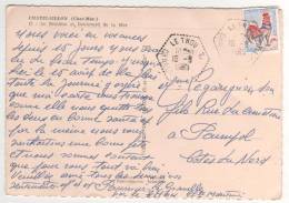 Cachet  Hexagonal Pointillé : " Le Thou , Charente Maritime "  / Carte Du 16/8/65 - Lettres & Documents