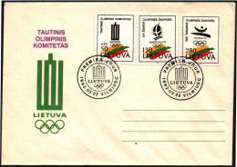 LITHUANIA VILNIUS 1992 - OLYMPIC GAMES BARCELONA ´92 / OLYMPIC WINTER GAMES ALBERTVILLE ´92 / OLYMPIC COMMITTEE - FDC - Sommer 1992: Barcelone